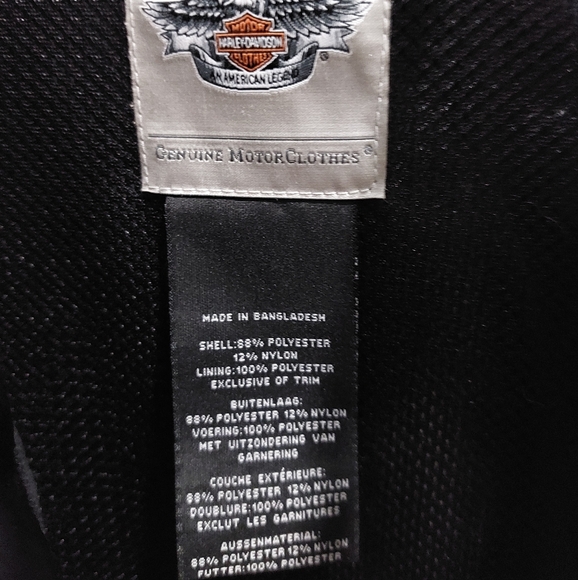 Harley Davidson motorcycle jacket, color black, size L for woman. Brand new. - Picture 3 of 4